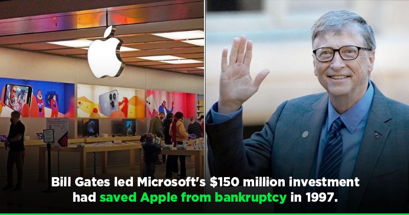 Bill gates invested 150 M in Apple